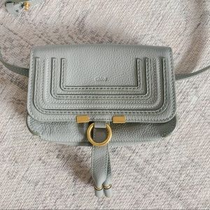 Chloe Marcie Leather Belt Bag - Grey